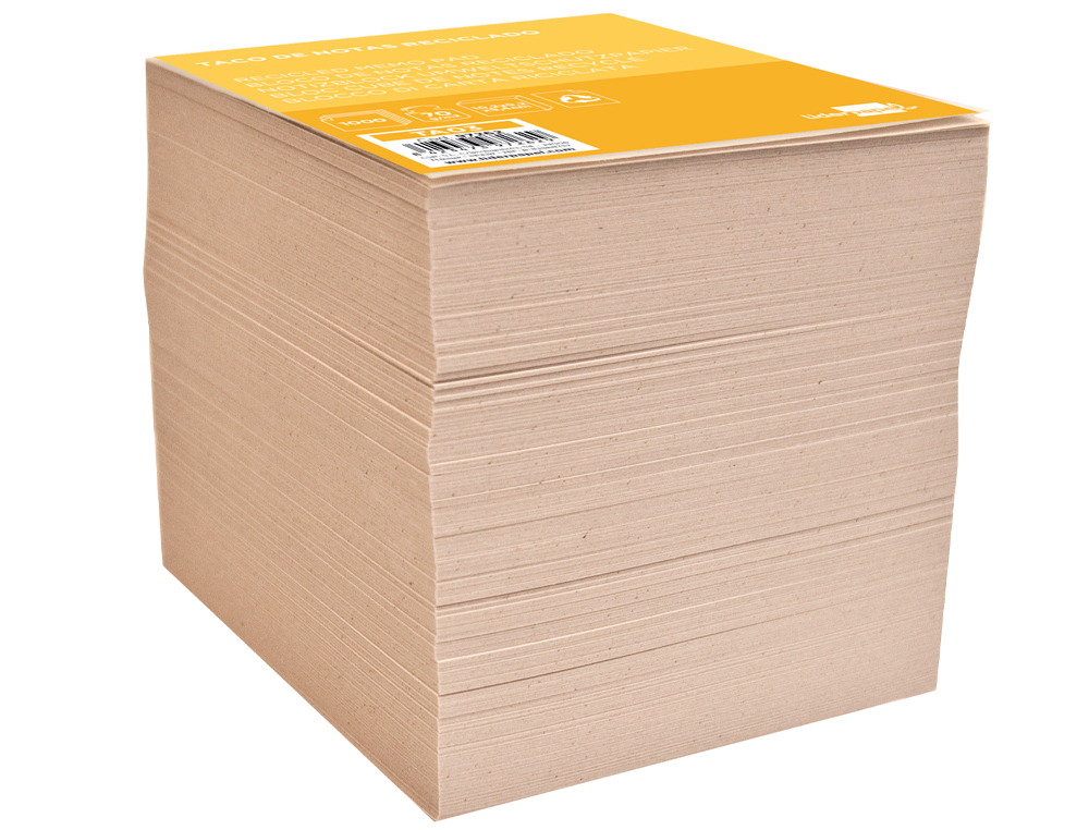 BLOCO NOTAS LIDERPAPEL RECICLADO 70 GR 92X102 SEM COLA 1000 FOLHAS
