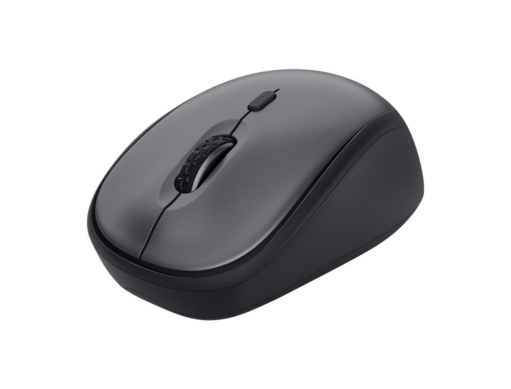 RATO TRUST YVI+ OTICO SEM FIOS ECO 4 BOTOES 800/1600 DPI USB 2.0 COR PRETO