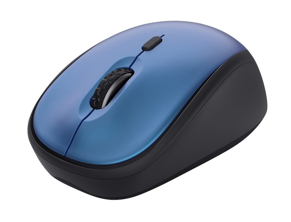 RATO TRUST YVI+ OTICO SEM FIOS ECO 4 BOTOES 800/1600 DPI USB 2.0 COR AZUL