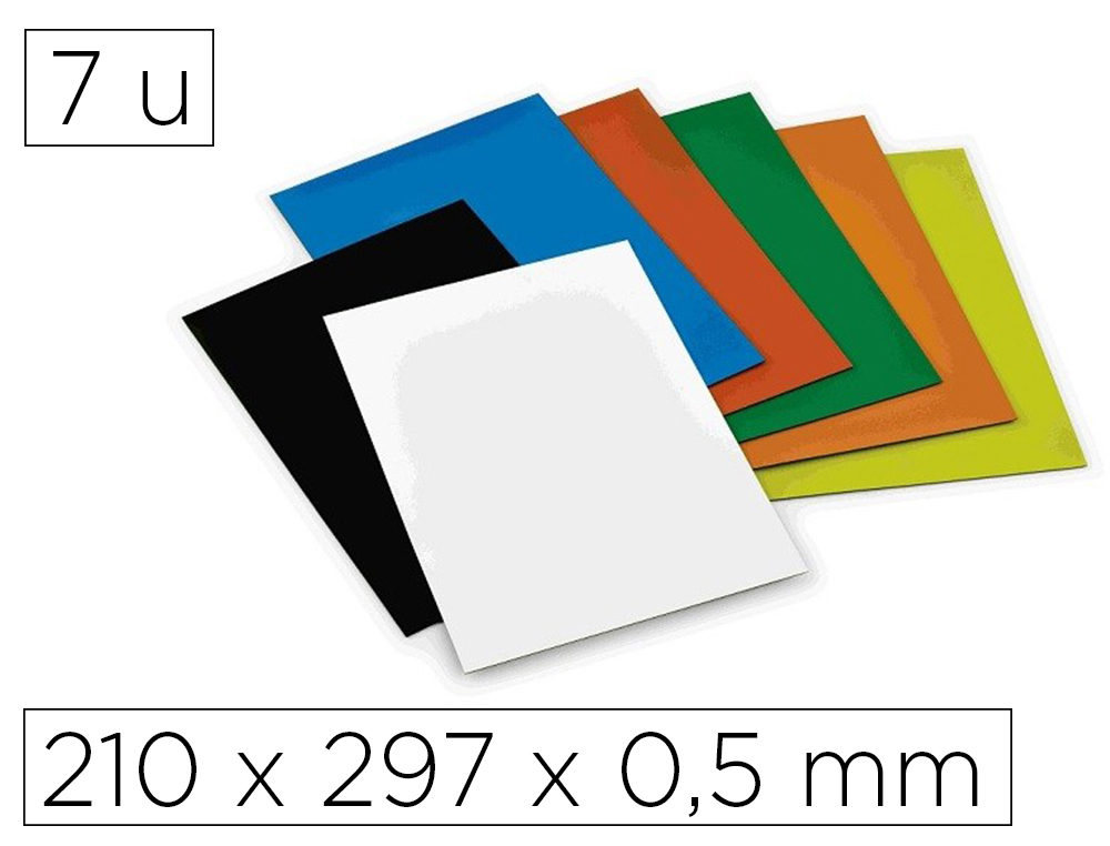 IMAN FAIBO RECORTAVEL 210X297X0,5 MM PACK DE 7 UNIDADES CORES SORTIDAS