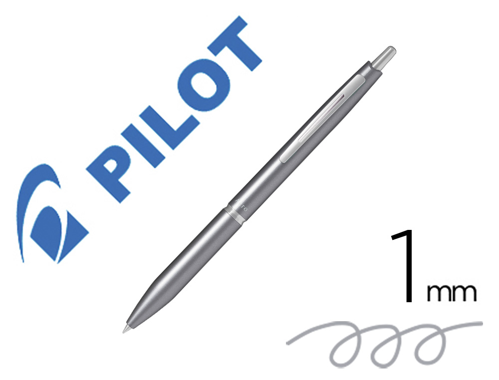 ESFEROGRAFICA PILOT ACRO 1000 TINTA GEL RETRATIL PONTA 1 MM CINZA
