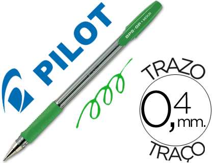 ESFEROGRAFICA PILOT BPS-GP VERDE -COM GRIP-TINTA BASE DE OLEO -COM TAMPA