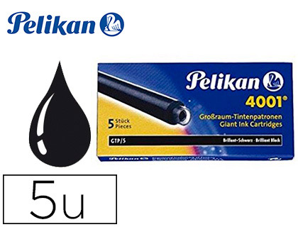 CARTUCHO PELIKAN GTP/5 PRETO