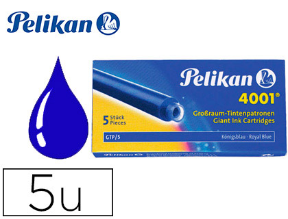 CARTUCHO PELIKAN GTP/5 AZUL REAL