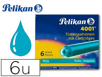 CARTUCHO PELIKAN TP6 TURQUESA