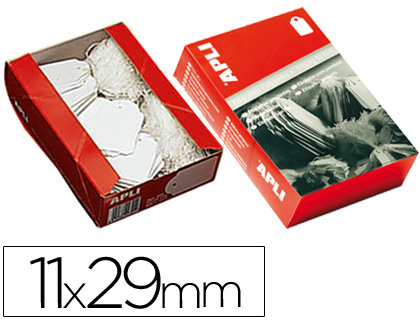 ETIQUETA RECTANGULAR PARA PENDURAR, 11X29 MM, 1000 UNIDADES