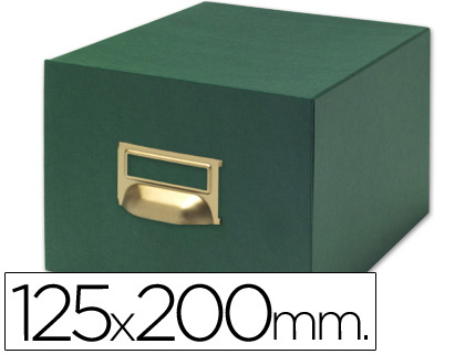 FICHEIRO PARA FICHAS TELA VERDE PARA 500, 125 X 200 MM