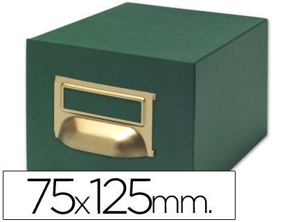 FICHEIRO PARA FICHAS TELA VERDE PARA 1000, 75 X 125 MM
