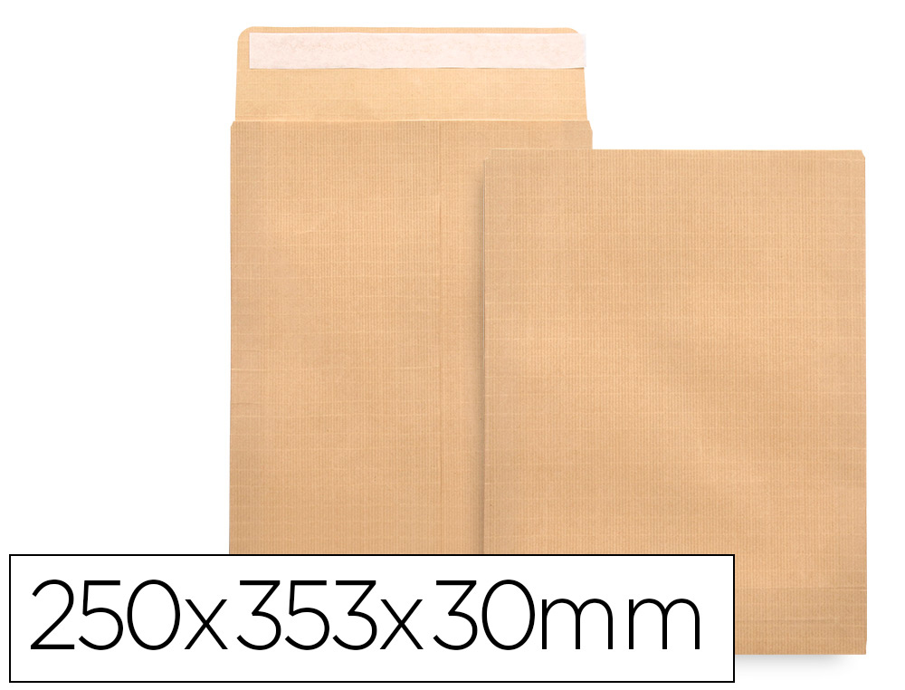 ENVELOPE LIDERPAPEL BOLSA FOLE KRAFT 250X353X30MM COM ABA EMTIRA DE SILICONE PAPEL 120GR CAIXA DE 50 UNIDADES