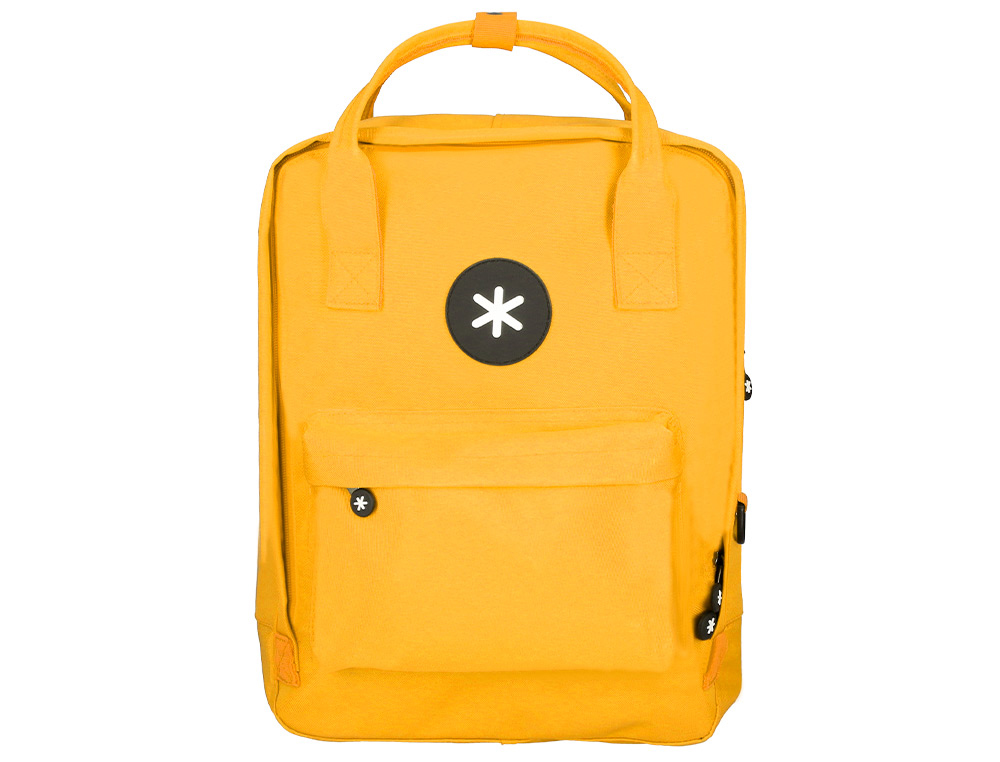 MOCHILA ESCOLAR ANTARTIK COM BOLSO EXTERIOR AMARELA 270X120X380 CM