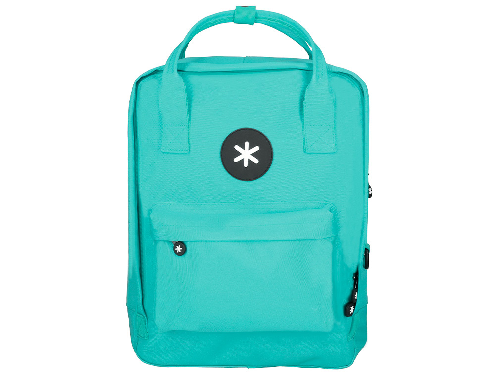 MOCHILA ESCOLAR ANTARTIK COM BOLSO EXTERIOR MENTA 270X120X380 CM