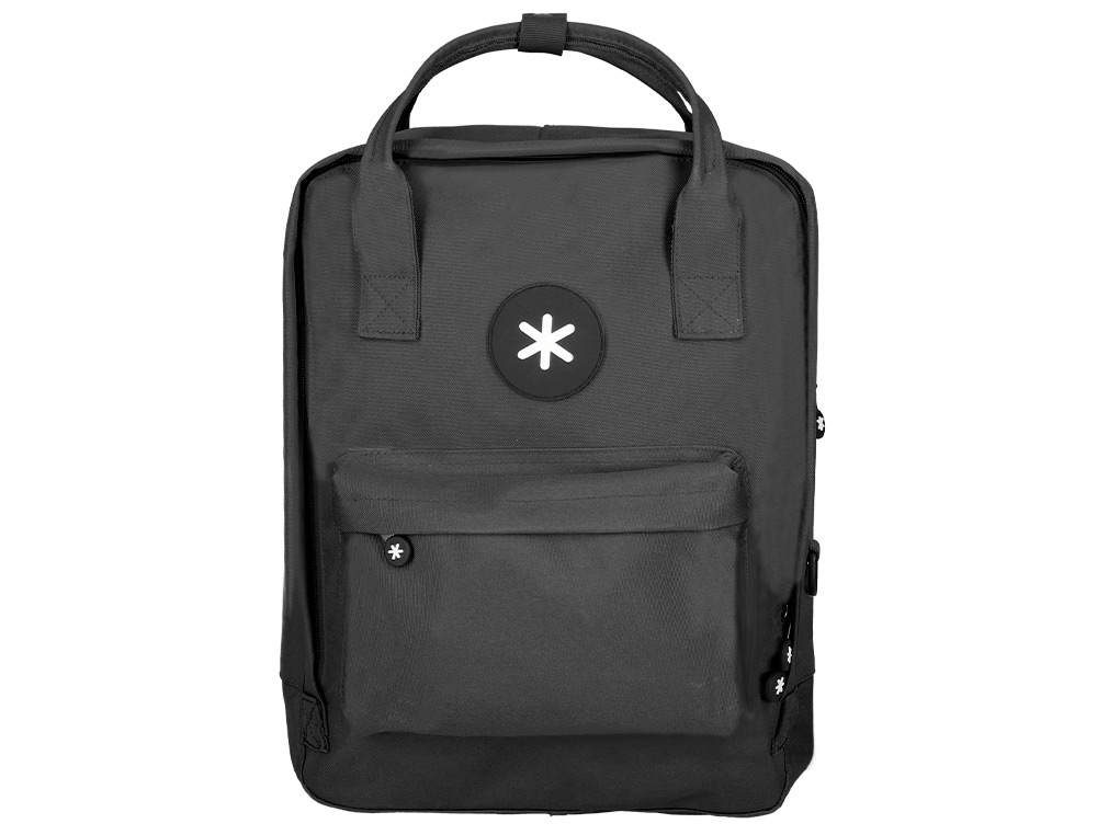 MOCHILA ESCOLAR ANTARTIK COM BOLSO EXTERIOR PRETA 270X120X380 CM