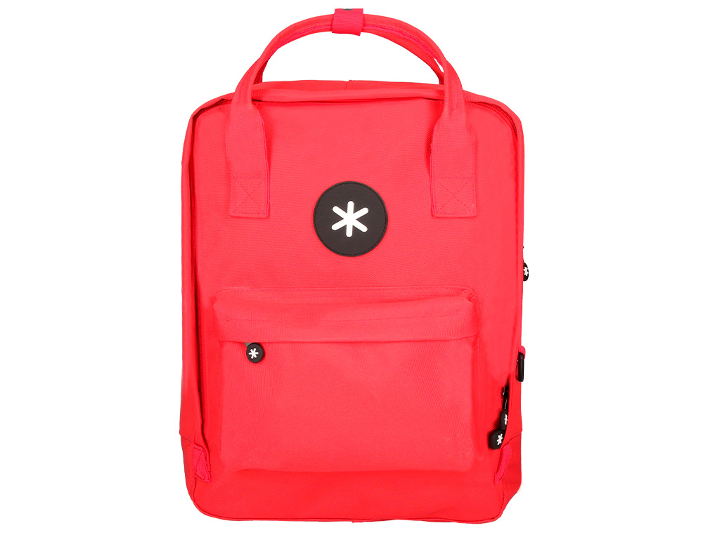MOCHILA ESCOLAR ANTARTIK COM BOLSO EXTERIOR VERMELHA 270X120X380 CM