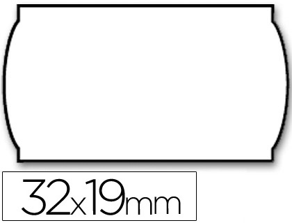 ROLO DE ETIQUETAS ADESIVAS METO ONDULADAS 32 X 19 MM LISA ROLO 1000