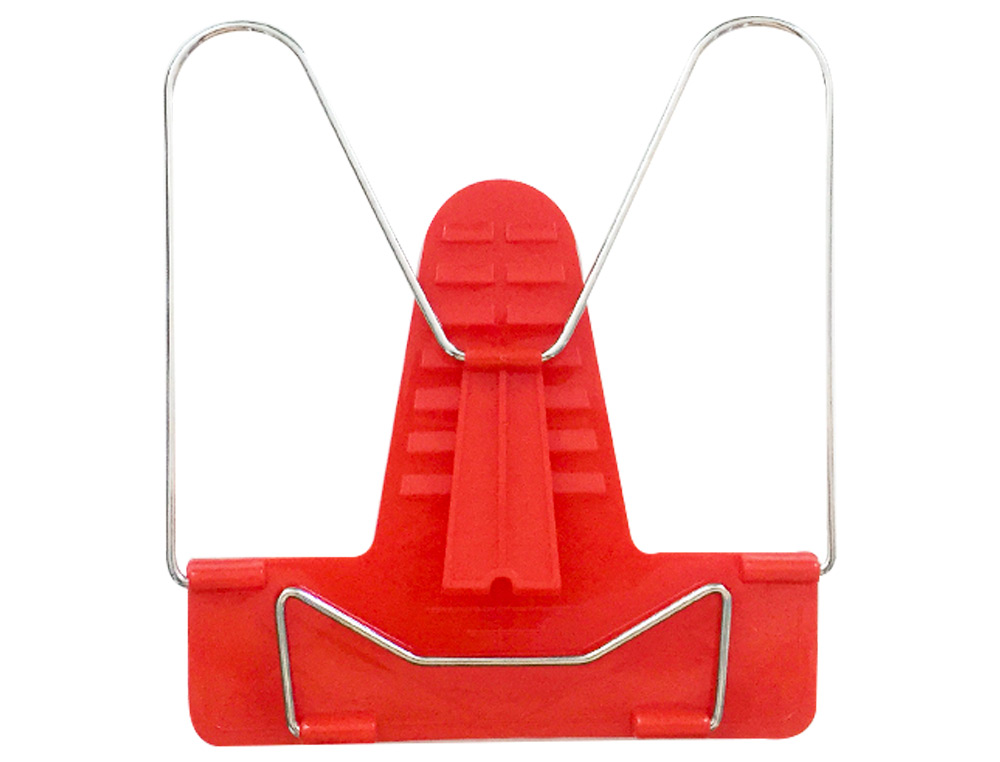 ATRIL LIDERPAPEL BASE PLASTICA ANGULO AJUSTAVEL SUPORTE PARTE POSTERIOR 125GR MEDIDAS: 190X215MM COR VERMELHA