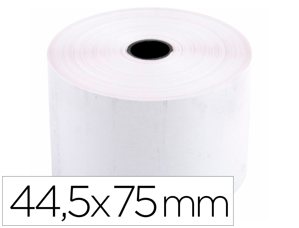 ROLO PAPEL PARA IMPRESSORA 44,5X75X11 MM 60 GR