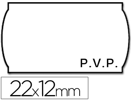 ROLO DE ETIQUETAS ADESIVAS METO ONDULADAS 22 X 12 MM PVP ROLO 1500