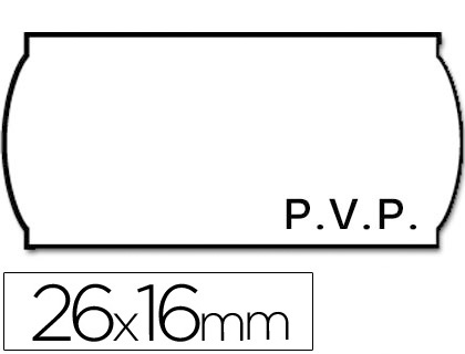 ROLO DE ETIQUETAS ADESIVAS METO ONDULADAS 26 X 16 MM PVP ROLO 1200