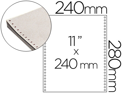 PAPEL CONTINUO 240 MMX11'', BRANCO COM 1000 JOGOS, 3 VIAS
