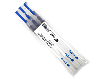 PINCEL ARTIST RECARREGAVEL REDONDO BLISTER 3 UNIDADES PONTAS SORTIDAS