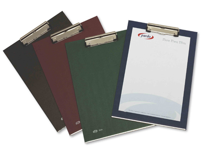 PORTA NOTAS PARDO CARTAO FORRADO PVC FOLIO COM MINICLIP METALICO VERDE