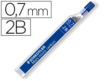 MINAS STAEDTLER MARS MICRO GRAFITE 0,7 MM 2B TUBO COM 12 UNIDADES