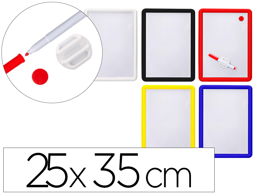 QUADRO BRANCO MANGETICO COM MARCADOR E APAGADOR 220 X 340 MM