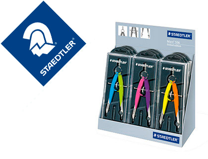 COMPASSO STAEDTLER MICROMETRICO 556 COR NEON EXPOSITOR DE SECRETARIA DE 9 UNIDADES SORTIDAS