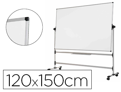 QUADRO BRANCO BI-OFFICE DE ACO VITRIFRICADO DUPLA FACE 120X150 CM