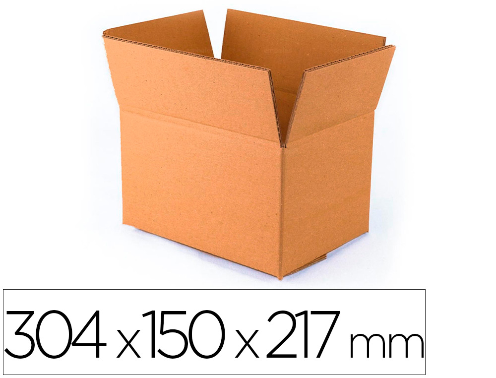 CAIXA PARA EMBALAR Q-CONNECT CASTANHO QUALIDADE DUPLO CANAL 304X150X217 MM