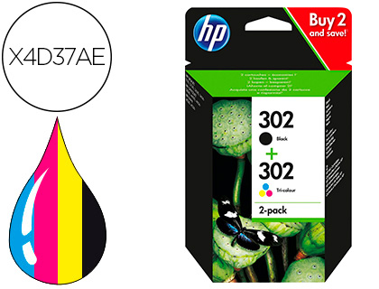 TINTEIRO HP 302 DESKJET 11XX / 21XX / 36XX ENVY 45XX / OFFICEJET 38XX / 46XX / 52XX PACK MULTICOLOR PRETO AMARELO CIAN M