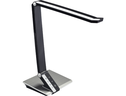 CANDEEIRO DE ESCRITORIO Q- CONNECT KF-18754 ABS 28 LEDS 10 W INTERRUPTOR SENSOR 4 NIVEIS COR PRETO