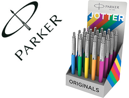 ESFEROGRAFICA PARKER JOTTER PLASTIC ORIGINAL EXPOSITOR DE 20 UNIDADES CORES SORTIDAS