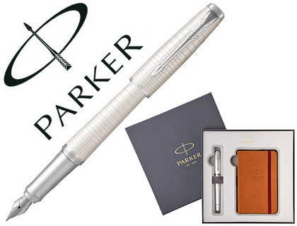 CANETA PARKER URBAN PREMIUM PERLA + BLOCO DE NOTAS EM CONJUNTO DE OFERTA