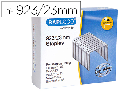 AGRAFES RAPESCO GALVANIZADA 923/23 CAIXA DE 1000 UNIDADES