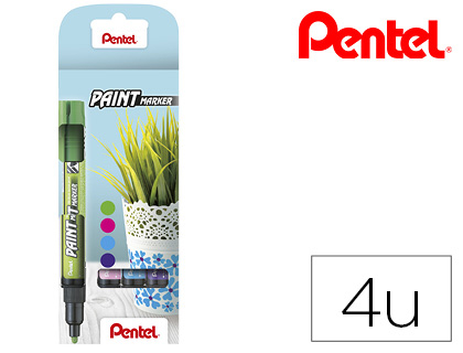 MARCADOR PENTEL MMP20 EM BLISTER DE 4 UNIDADES CORES VERDE, ROSA, AZUL CEU E VIOLETA