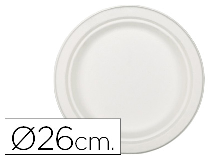 PRATO DE FIBRA NATURALNUPIK BIODEGRADAVEL BRANCO OVAL 26 CM APTO MICROONDAS PACK DE 50 UNIDADES