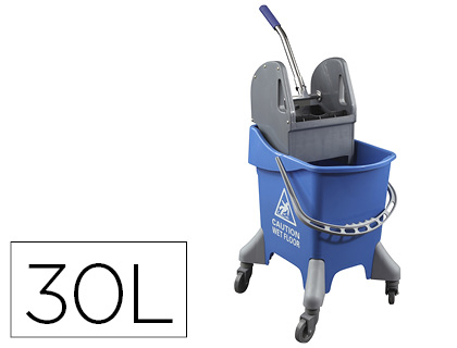 CARRO DE LIMPEZA COM 4 RODAS 30 L AZUL 440X330X460 MM