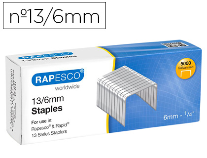 AGRAFES RAPESCO GALVANIZADOS 13/6 CAIXA DE 5000 UNIDADES
