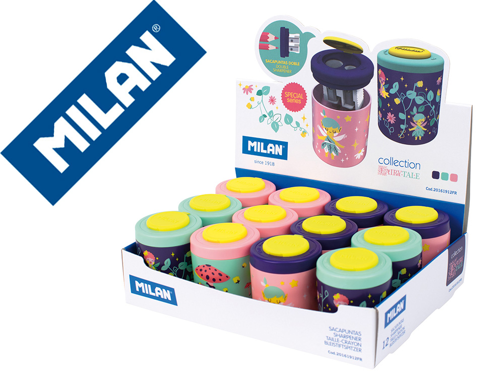 APARA LAPIS MILAN 2 USOS COM DEPOSITO SUGAR EXPOSITOR DE 12 UNIDADES SORTIDAS