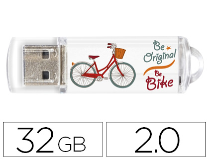 PEN DRIVE TECHONETECH FLASH DRIVE 32 GB 2.0 BE BIKE