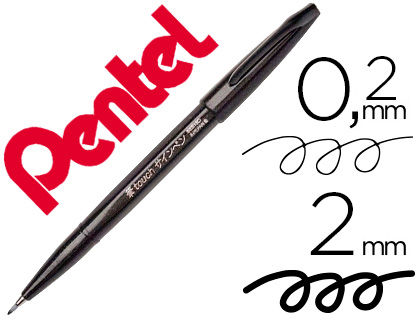 MARCADOR PENTEL BRUSH SIGN PEN COR PRETO