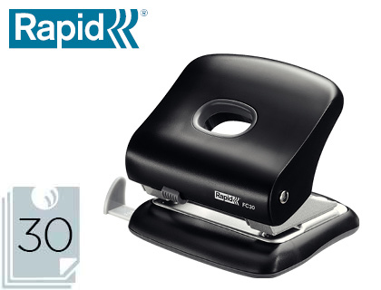 FURADOR RAPID FC30 PLASTICO COR PRETA CAPACIDADE 30 FOLHAS