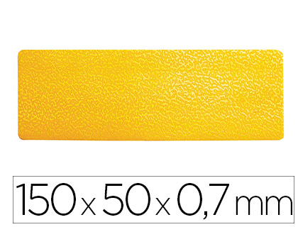 SIMBOLO ADESIVO DURABLE PVC FORMA DE LINHA PARA DELIMITACAO DE CHAO AMARELO 150X50X0,7 MM PACK DE 10 UNIDADES