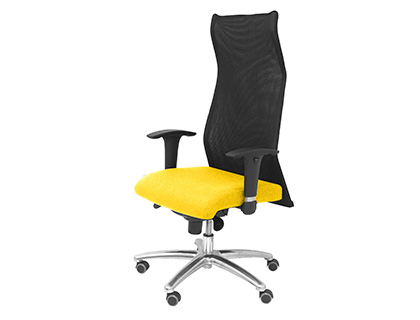 CADEIRA DE DIRECAO PYC ENCOSTO ALTO REGULAVEL EM ALTURA AMARELA ALTURA 1210+90 MM COMPRIMENTO 630 MM PROF 630 MM