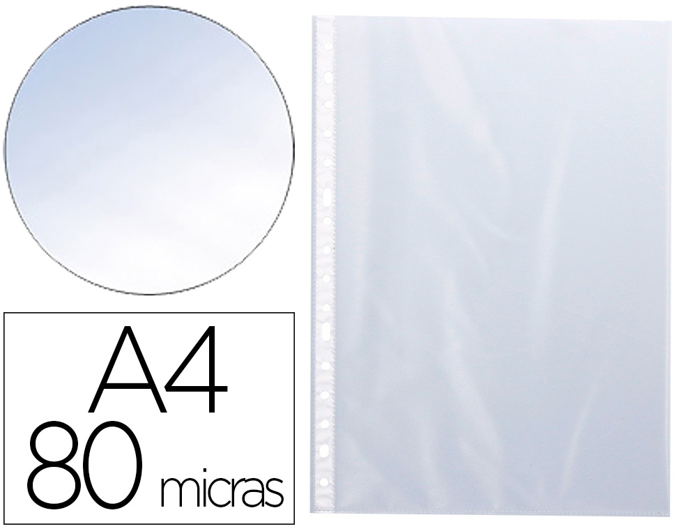BOLSA CATALOGO/MICA Q-CONNECT FOLIO 80 MICRONS CRISTAL CAIXA DE 1400 UNIDADES