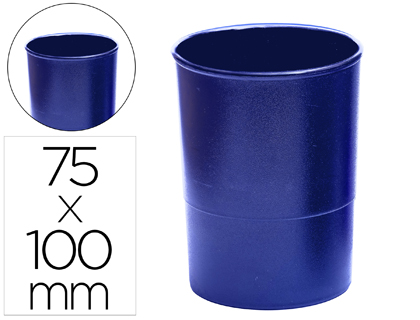 PORTA LAPIS Q-CONNECT PLASTICO AZUL OPACO