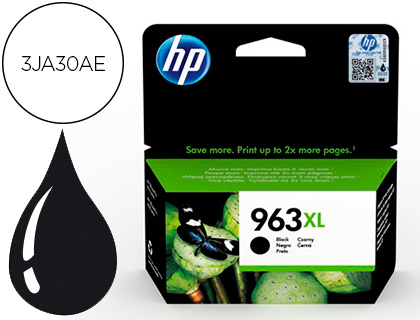 TINTEIRO HP 963 XL OFFICEJET PRO 9010 / 9020 / 9022 / 9023 / 9025 PRETO 2000 PAGINAS