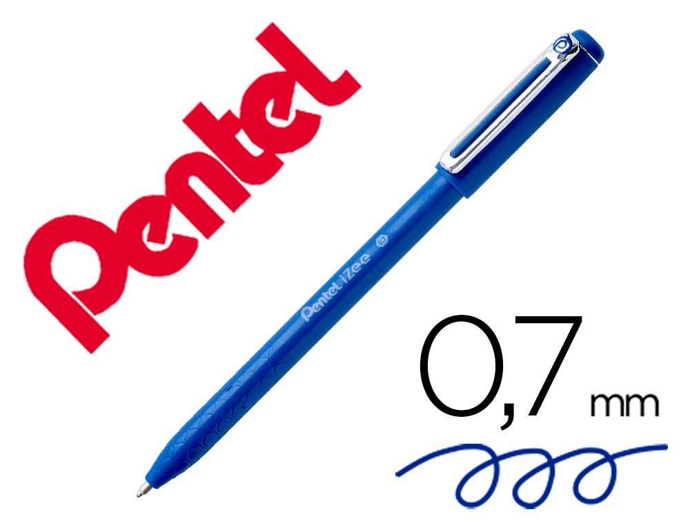 ESFEROGRAFICA PENTEL IZEE PONTA DE 0,7MM COM TAMPA COR AZUL