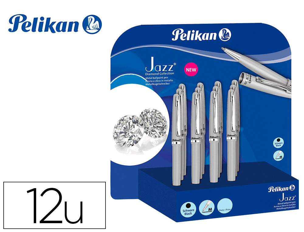 ESFEROGRAFICA PELIKAN JAZZ DIAMOND COLLECTION EXPOSITOR DE 12 UNIDADES